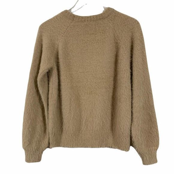 Greylin Bella Fuzzy Sweater Crew Neck Beige Small - Picture 6 of 10